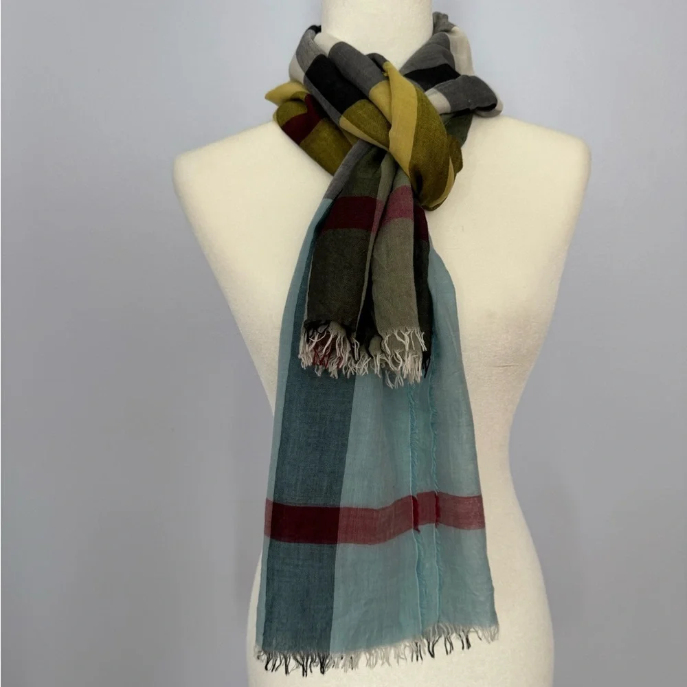 BURBERRY Women’s Plaid Multicolor Scarf - Picture 1 of 11